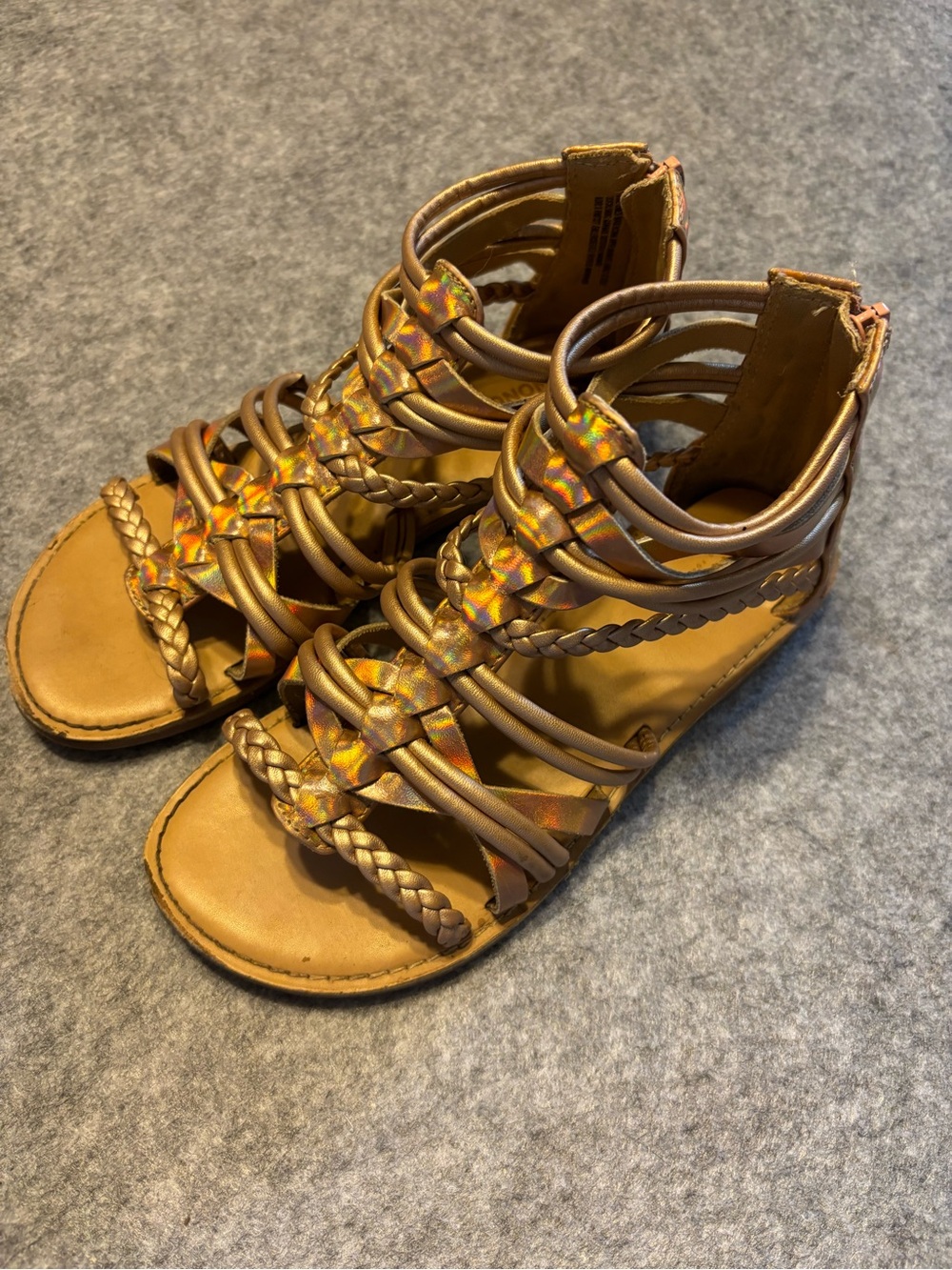 Sonoma Tan Braided Strappy Gladiator Sandals